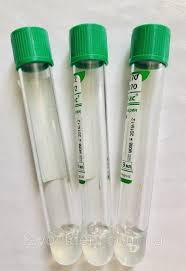 Вакуумные пробирки с гепарином натрия и гелем для плазмотерапии, 9 мл