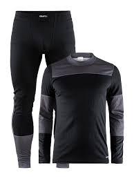 Термобелье мужской комплект Craft Baselayer черный-серый